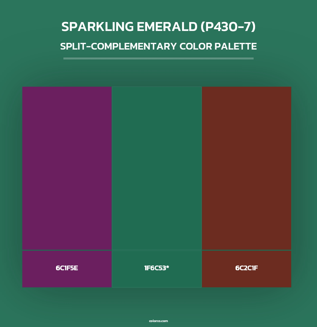 Sparkling Emerald (P430-7) - Split-Complementary Color Palette