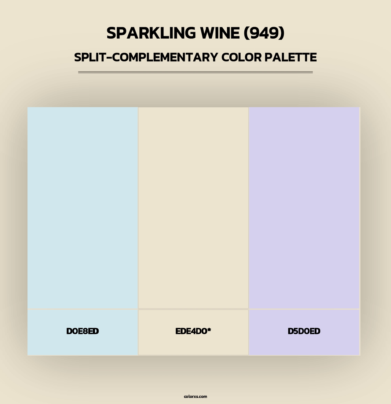 Sparkling Wine (949) - Split-Complementary Color Palette