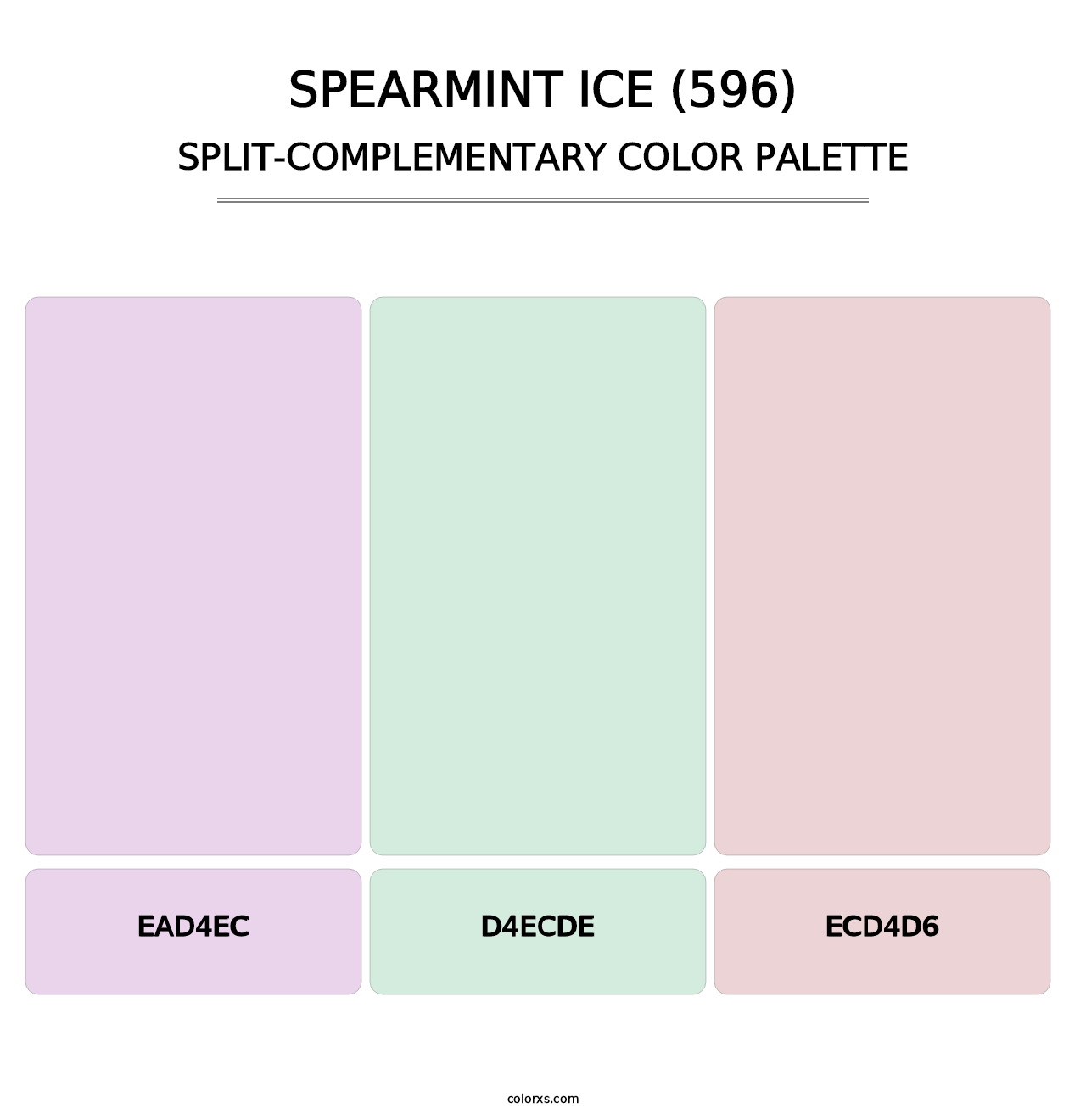 Spearmint Ice (596) - Split-Complementary Color Palette