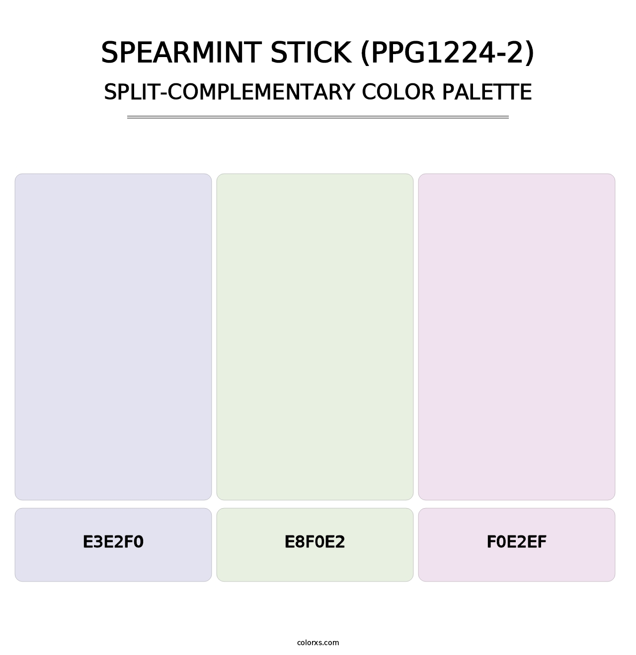 Spearmint Stick (PPG1224-2) - Split-Complementary Color Palette