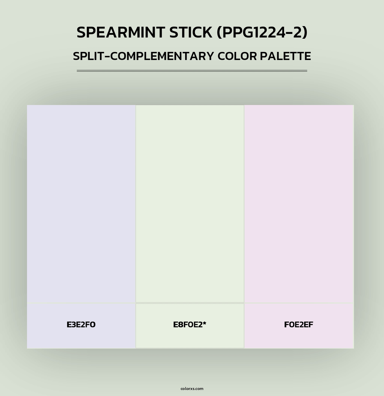 Spearmint Stick (PPG1224-2) - Split-Complementary Color Palette