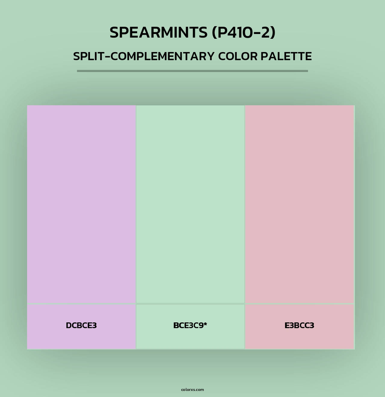Spearmints (P410-2) - Split-Complementary Color Palette