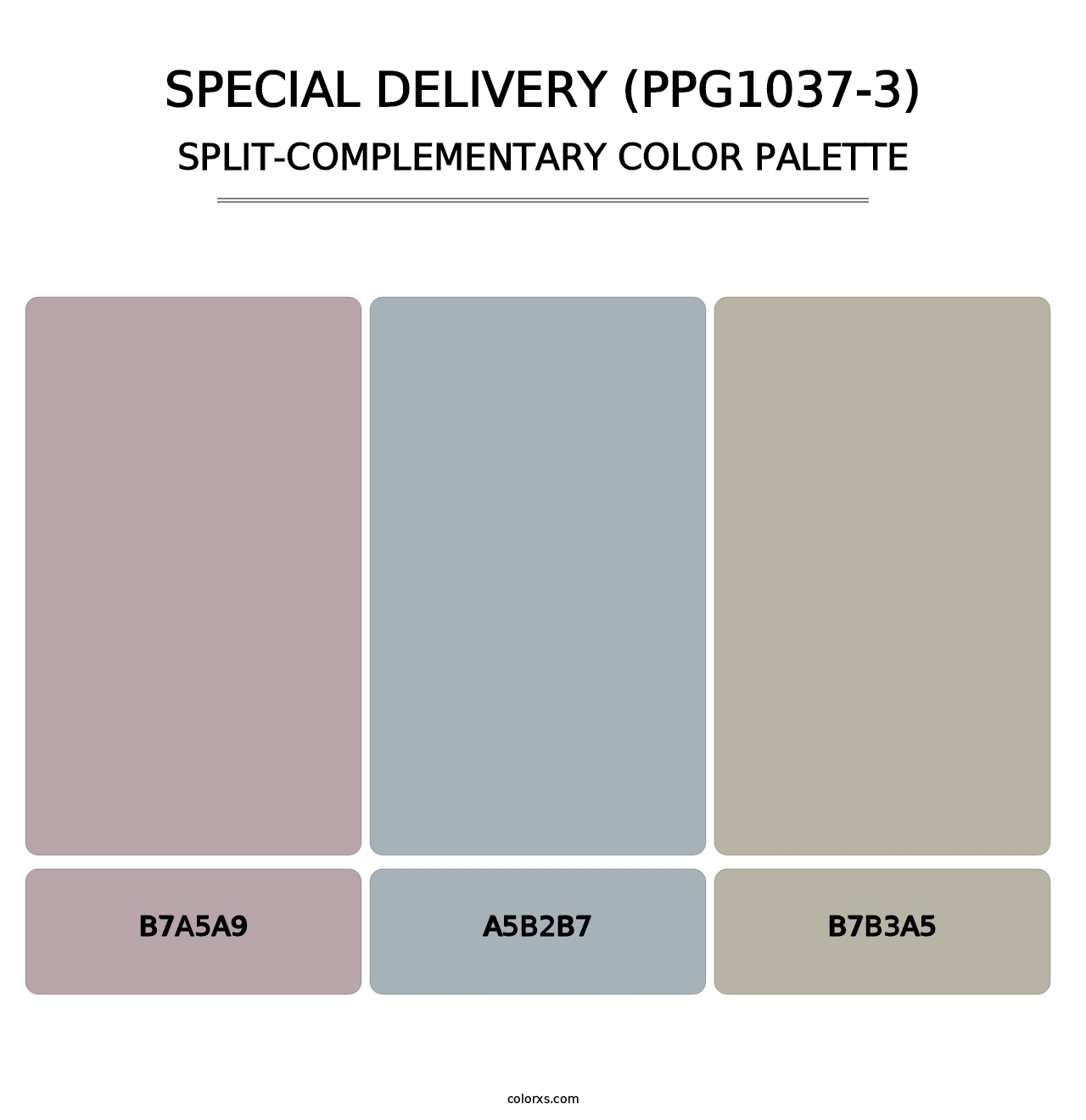 Special Delivery (PPG1037-3) - Split-Complementary Color Palette
