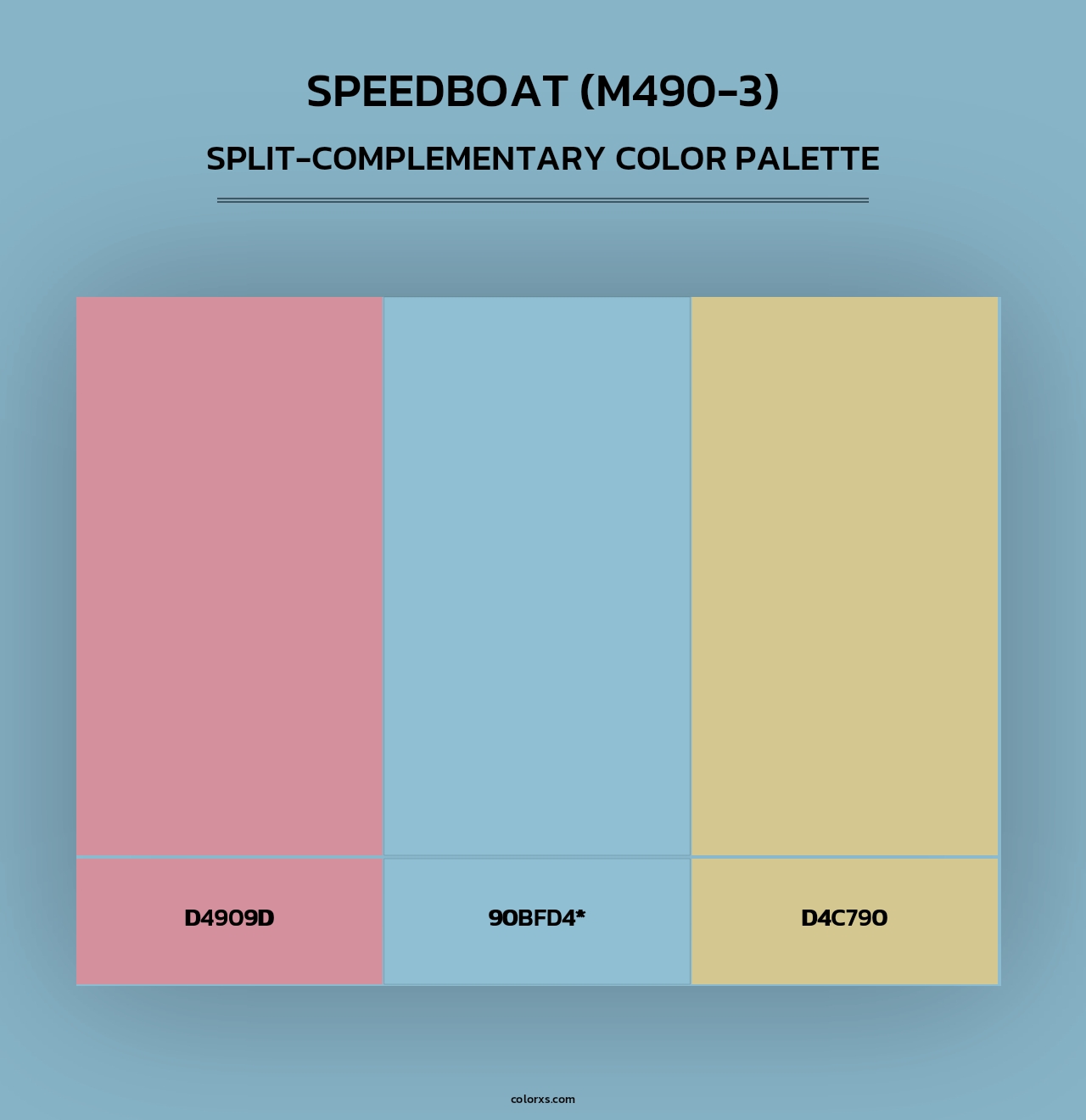 Speedboat (M490-3) - Split-Complementary Color Palette