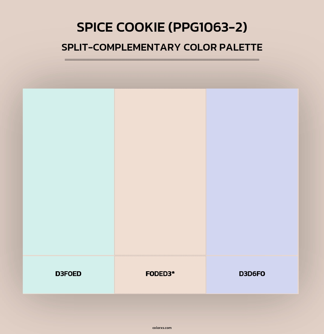 Spice Cookie (PPG1063-2) - Split-Complementary Color Palette