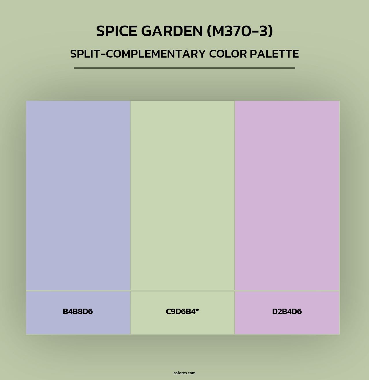 Spice Garden (M370-3) - Split-Complementary Color Palette