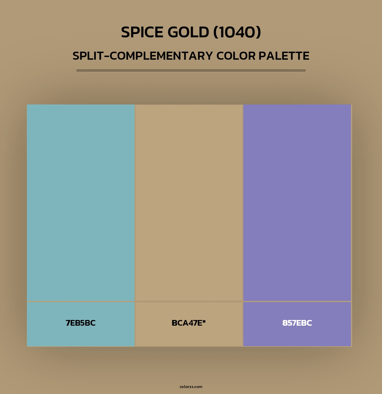 Spice Gold (1040) - Split-Complementary Color Palette