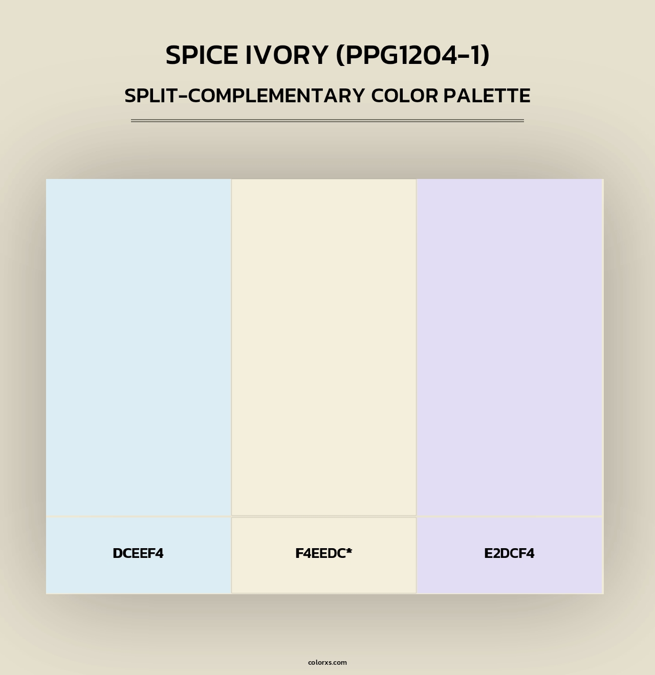 Spice Ivory (PPG1204-1) - Split-Complementary Color Palette