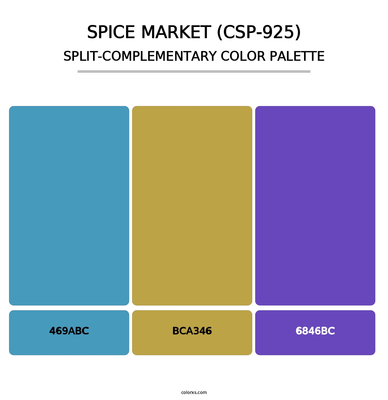 Spice Market (CSP-925) - Split-Complementary Color Palette