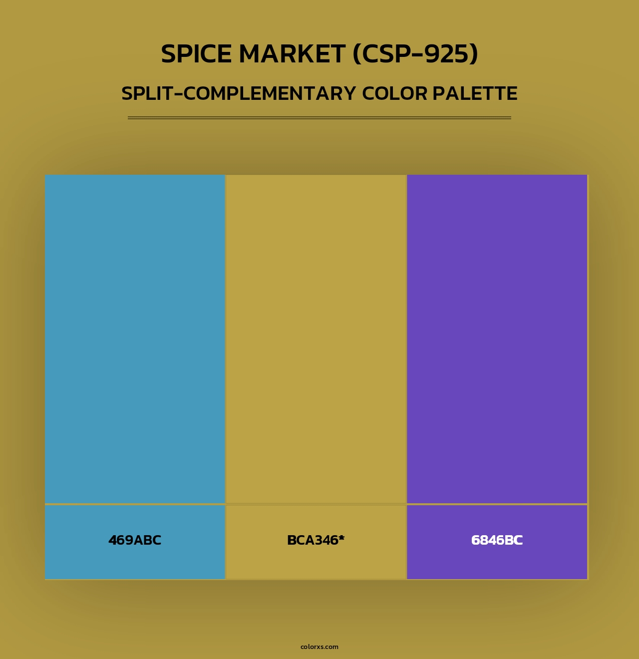 Spice Market (CSP-925) - Split-Complementary Color Palette
