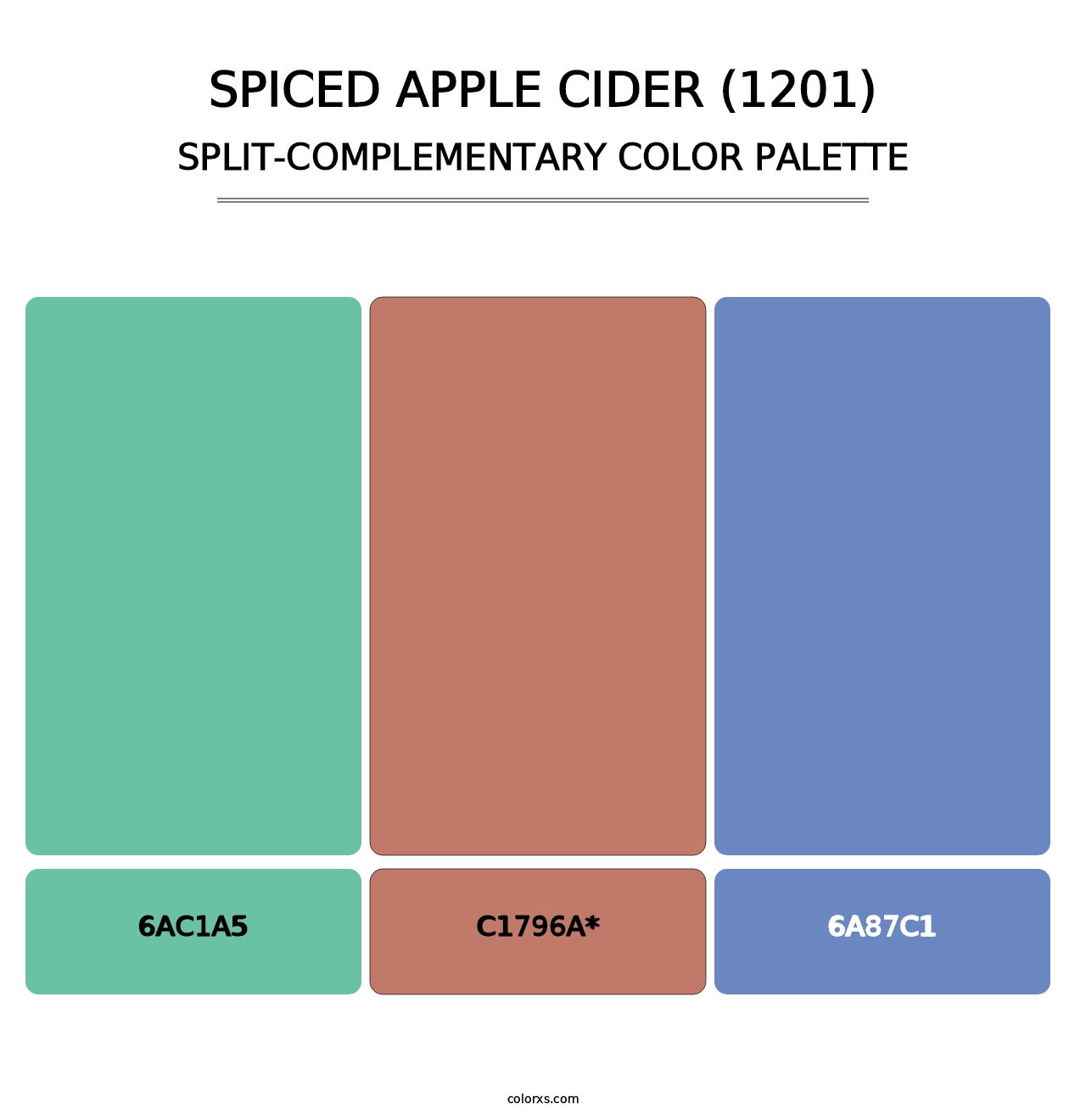 Spiced Apple Cider (1201) - Split-Complementary Color Palette