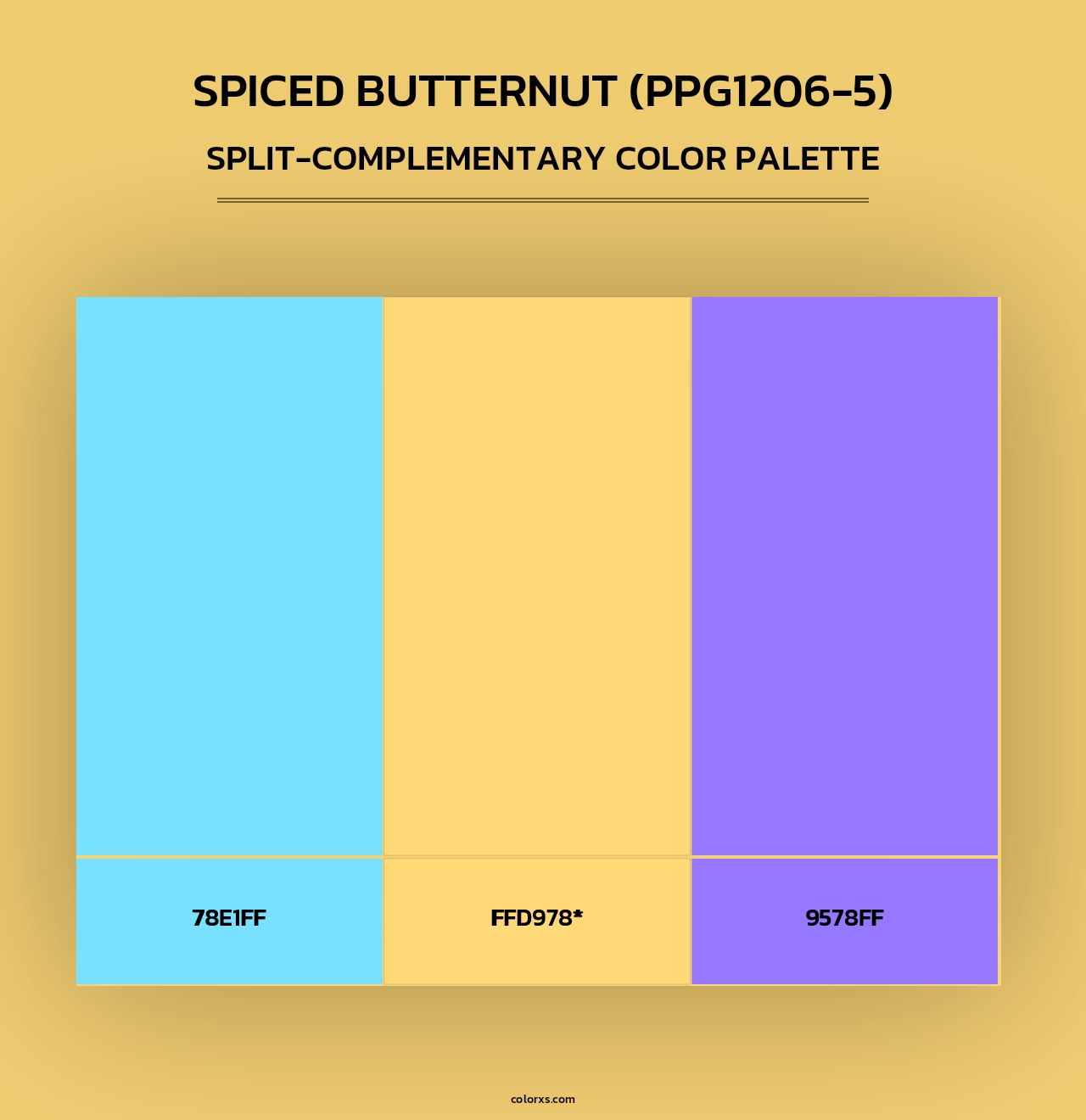 Spiced Butternut (PPG1206-5) - Split-Complementary Color Palette