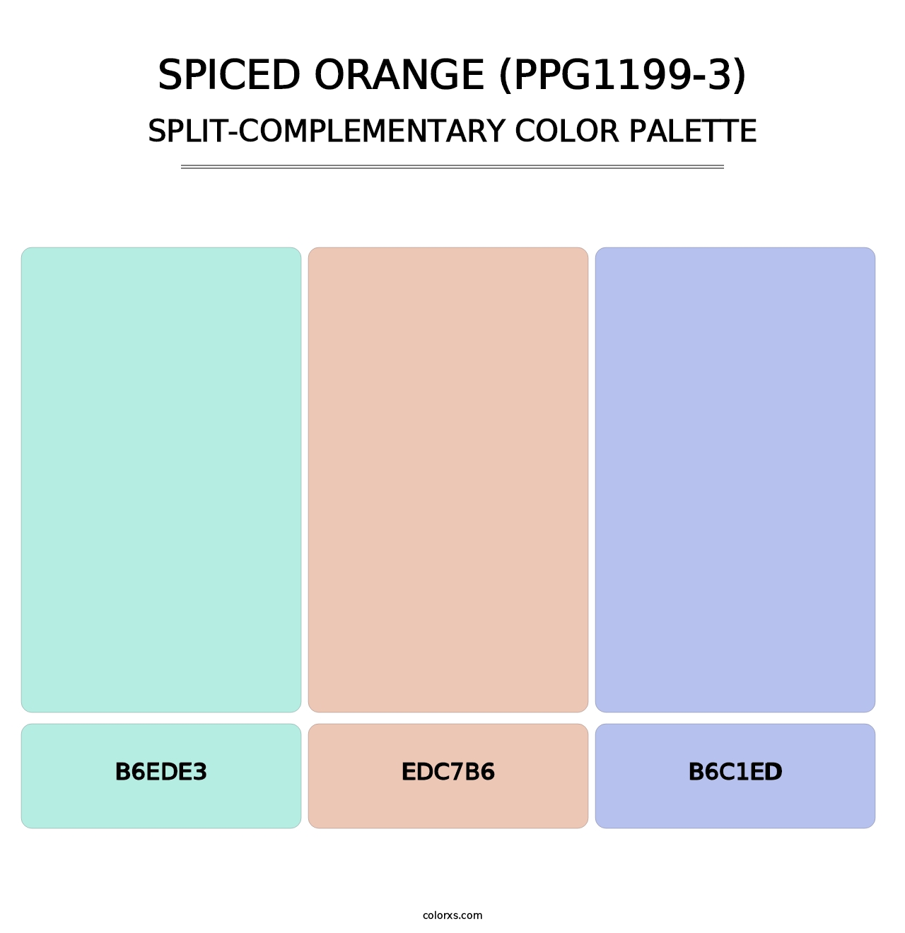 Spiced Orange (PPG1199-3) - Split-Complementary Color Palette