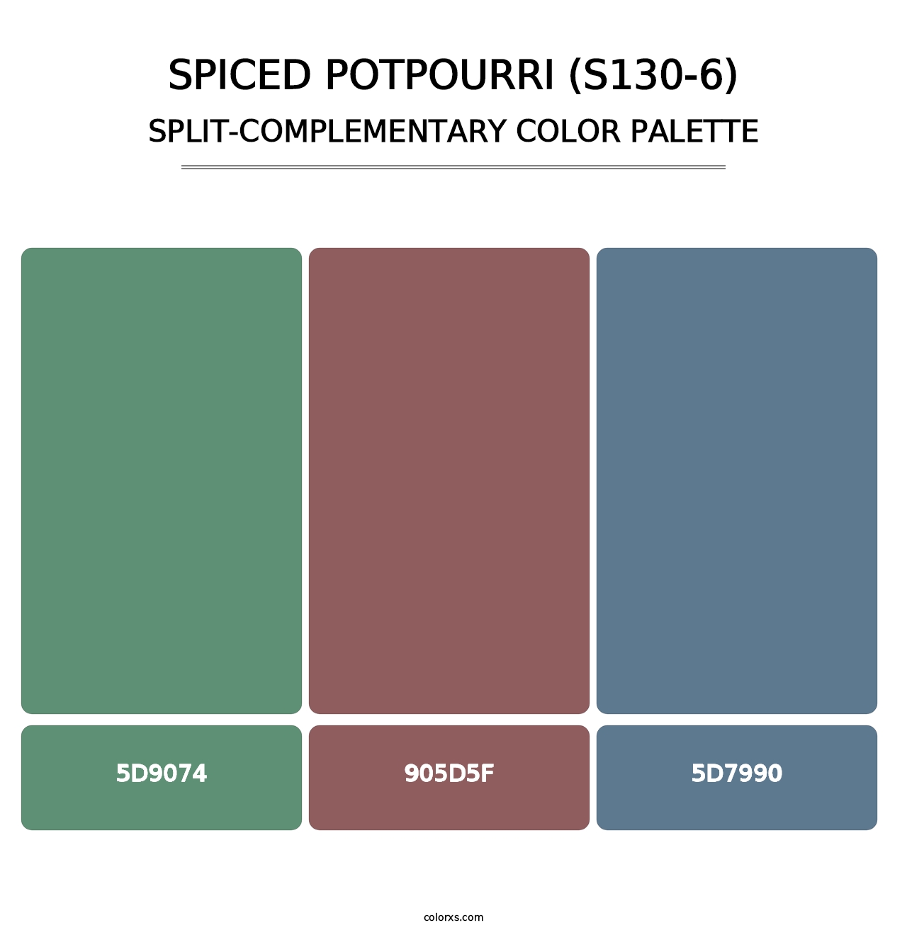 Spiced Potpourri (S130-6) - Split-Complementary Color Palette