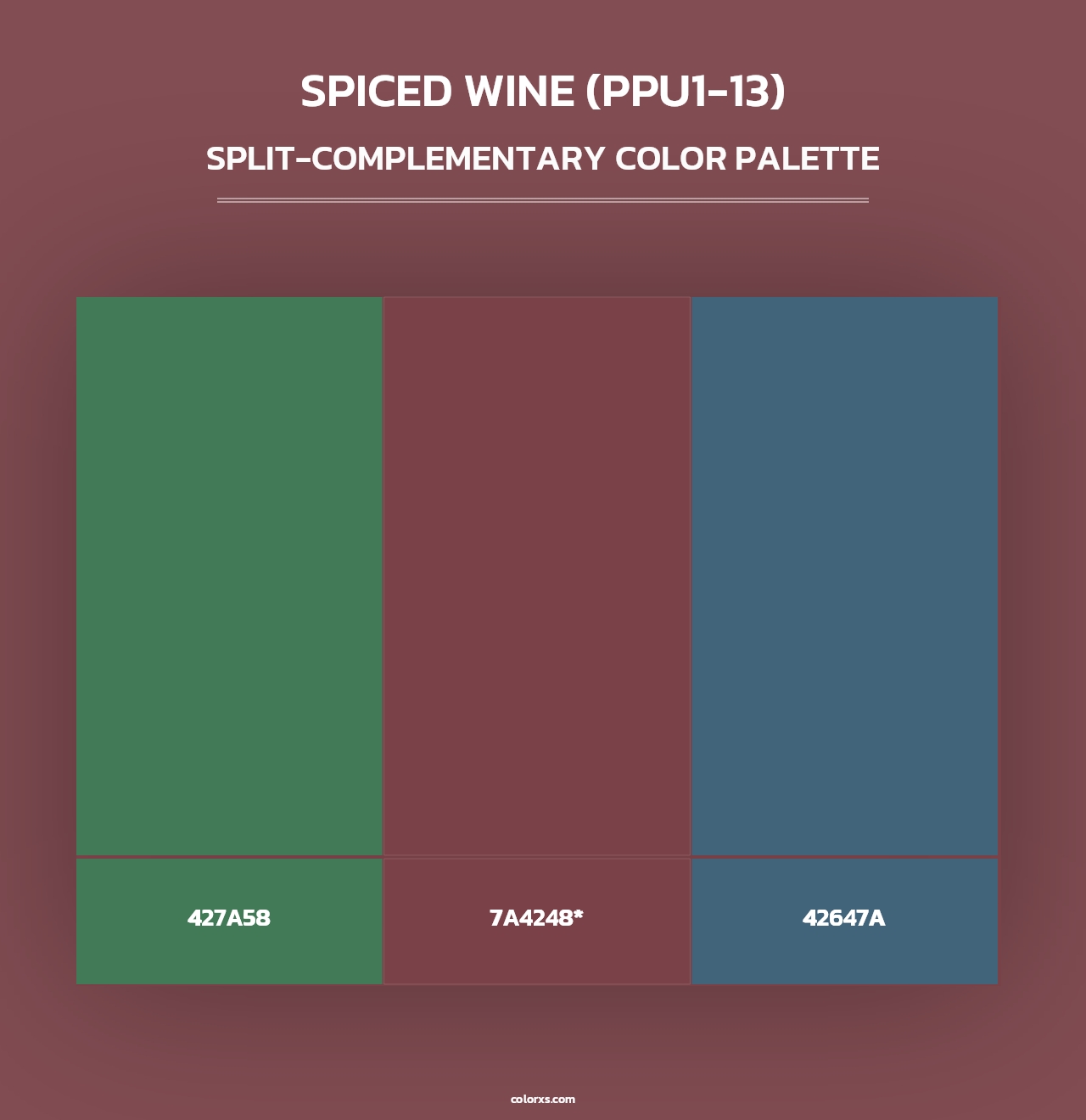 Spiced Wine (PPU1-13) - Split-Complementary Color Palette