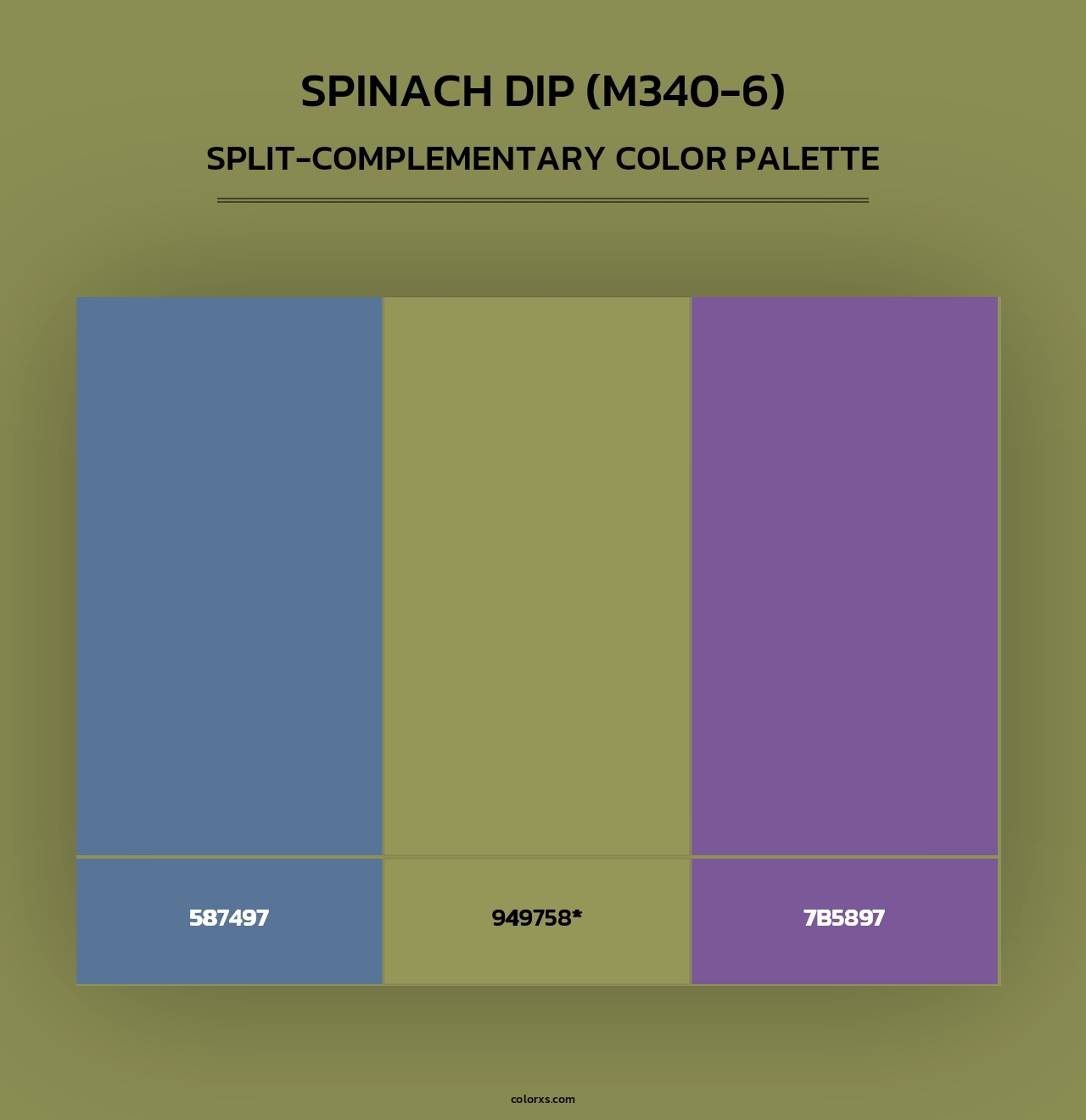 Spinach Dip (M340-6) - Split-Complementary Color Palette
