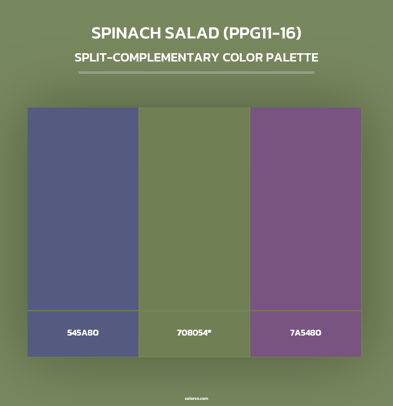 Spinach Salad (PPG11-16) - Split-Complementary Color Palette