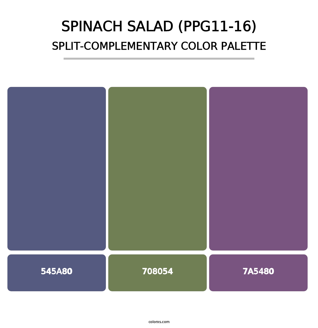Spinach Salad (PPG11-16) - Split-Complementary Color Palette