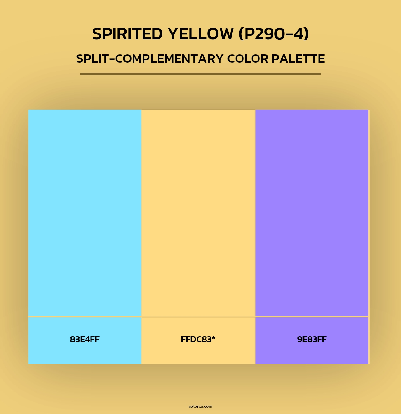 Spirited Yellow (P290-4) - Split-Complementary Color Palette
