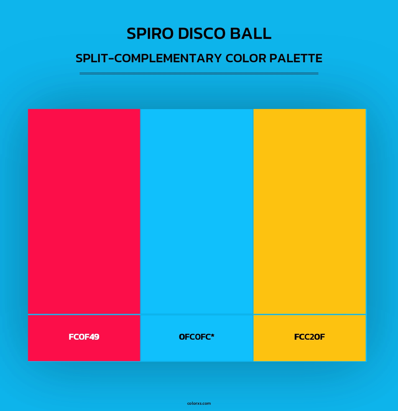 Spiro Disco Ball - Split-Complementary Color Palette