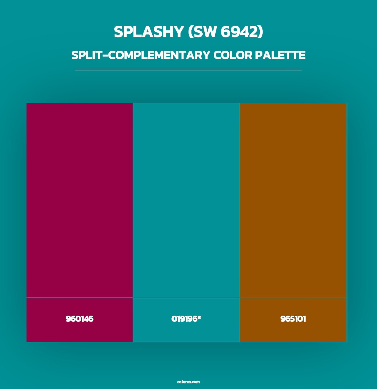 Splashy (SW 6942) - Split-Complementary Color Palette