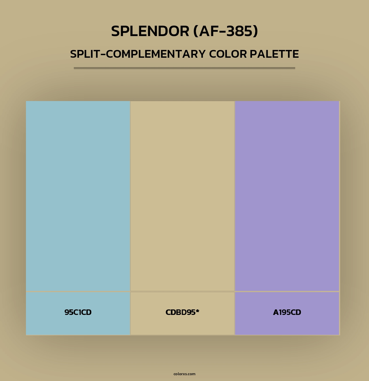 Splendor (AF-385) - Split-Complementary Color Palette