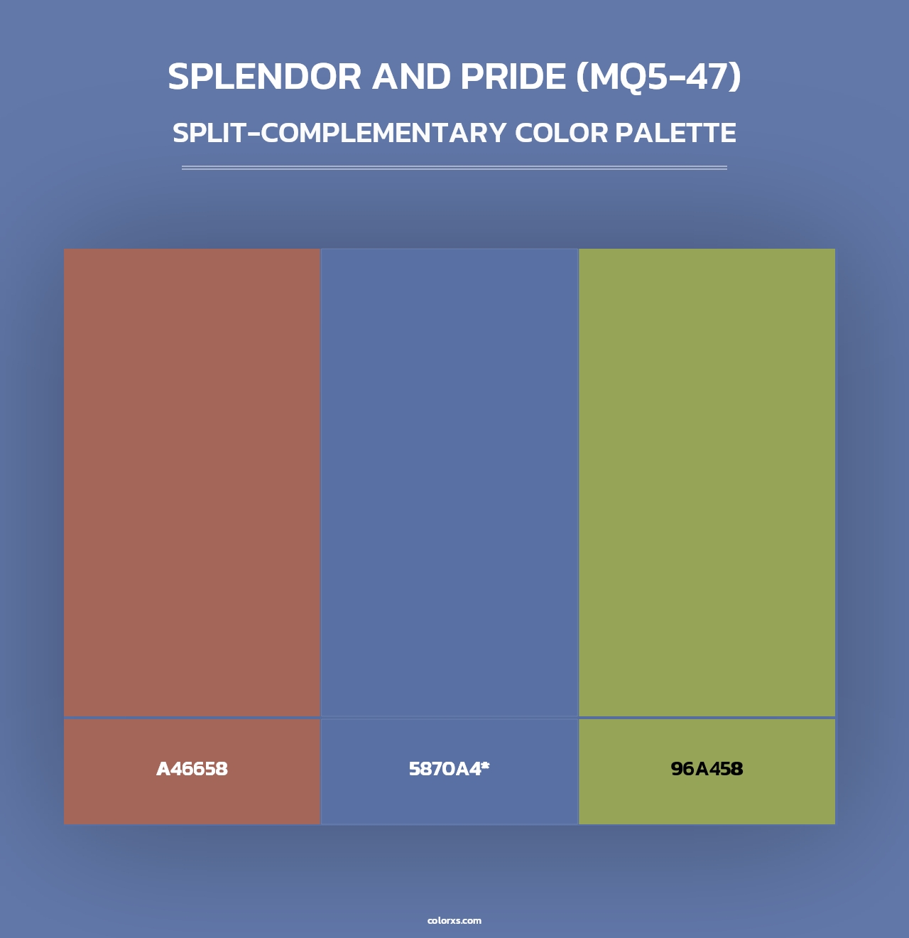 Splendor And Pride (MQ5-47) - Split-Complementary Color Palette