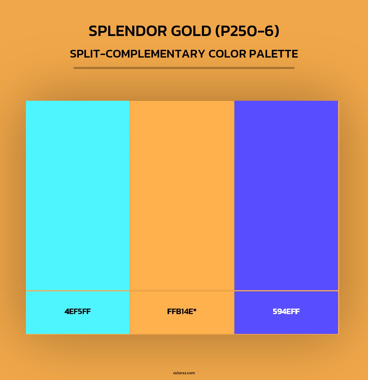 Splendor Gold (P250-6) - Split-Complementary Color Palette