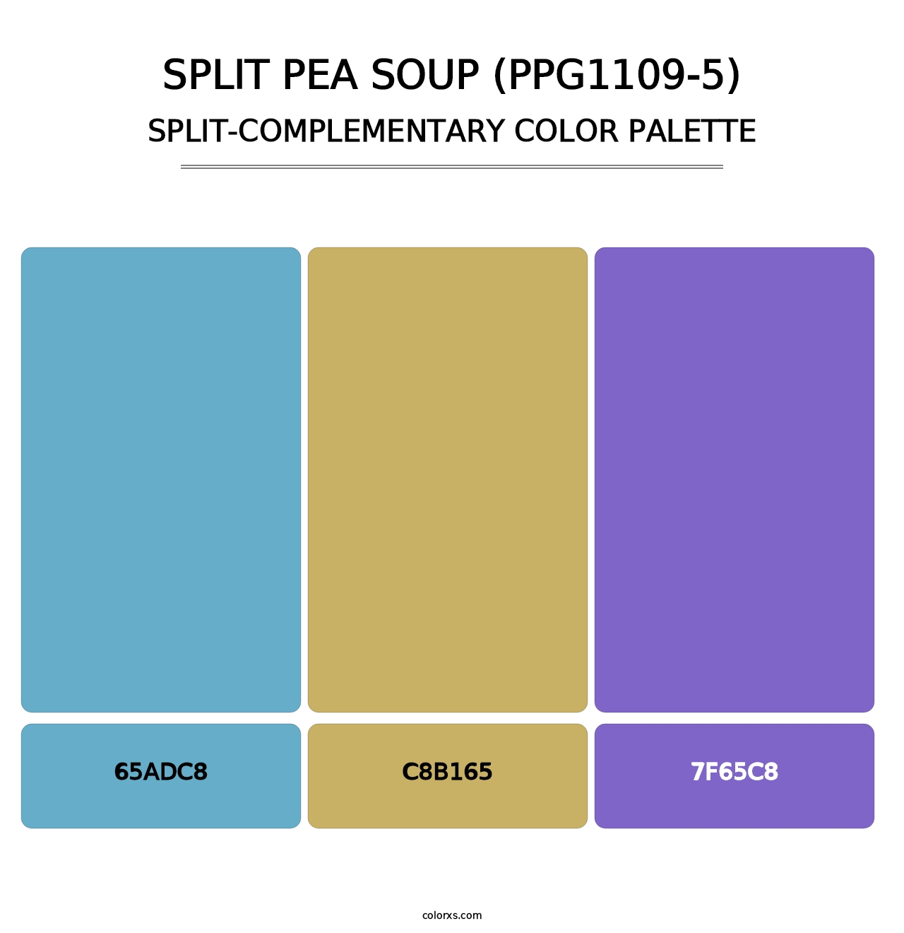 Split Pea Soup (PPG1109-5) - Split-Complementary Color Palette
