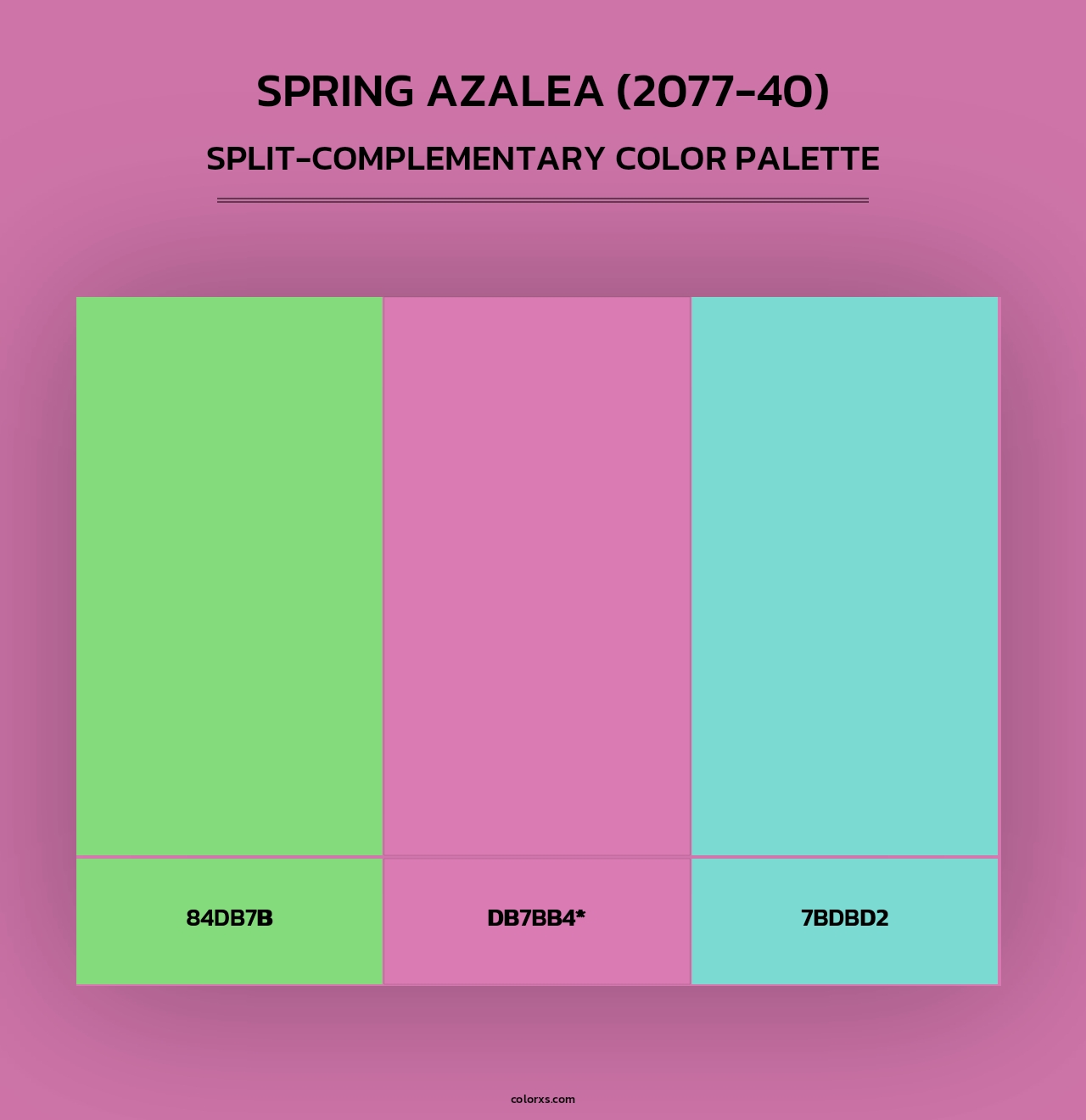 Spring Azalea (2077-40) - Split-Complementary Color Palette
