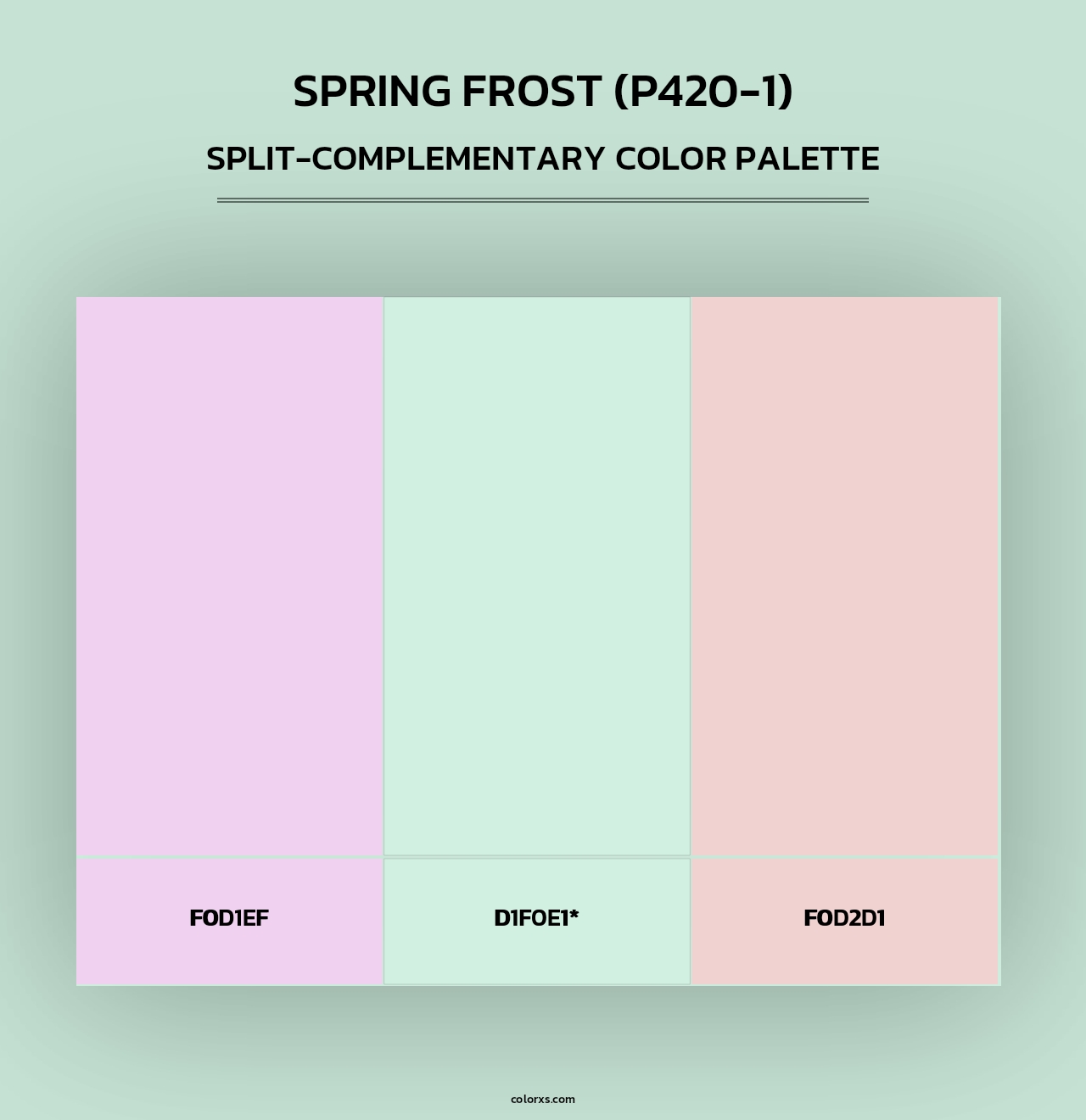 Spring Frost (P420-1) - Split-Complementary Color Palette