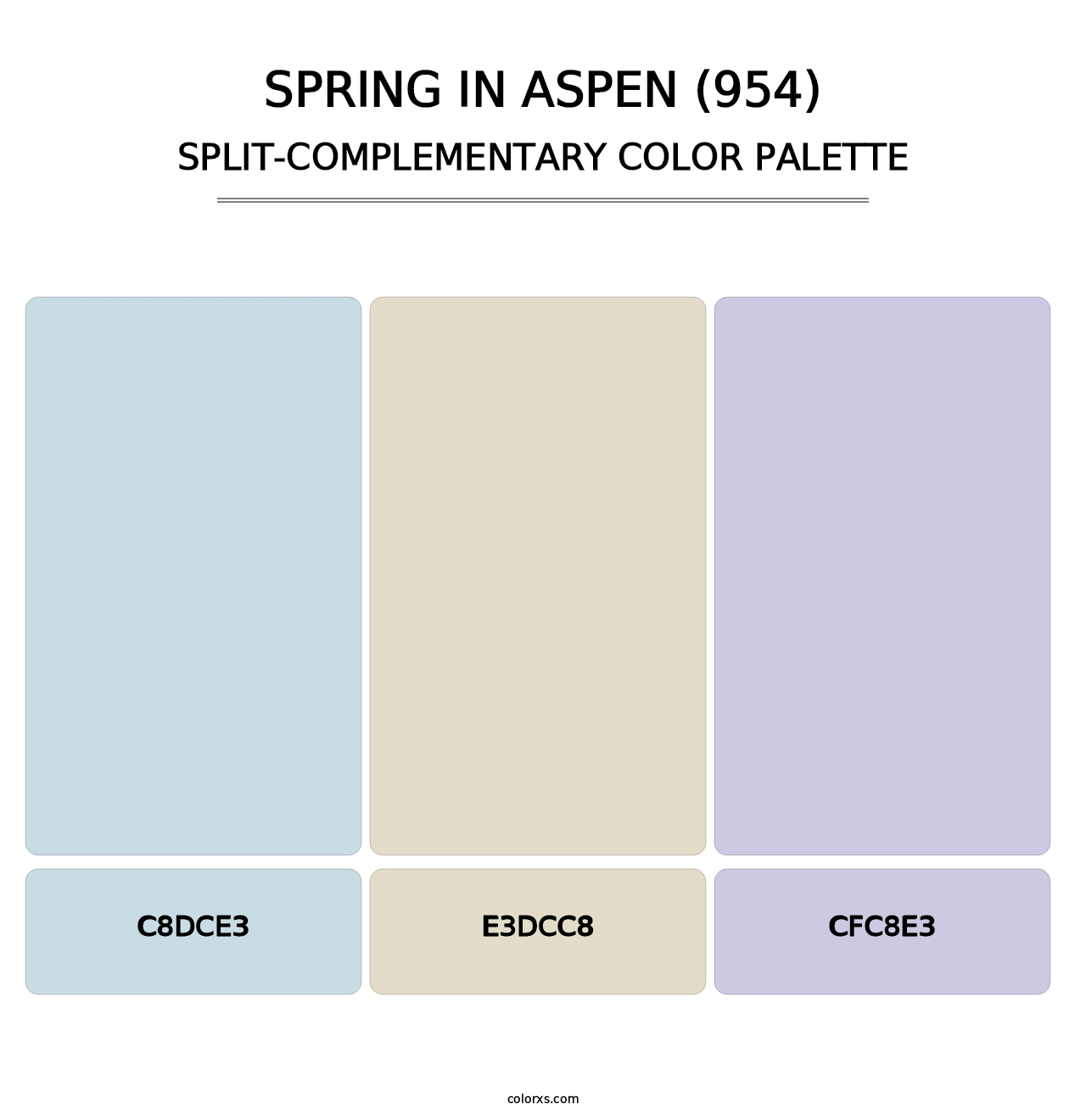 Spring in Aspen (954) - Split-Complementary Color Palette