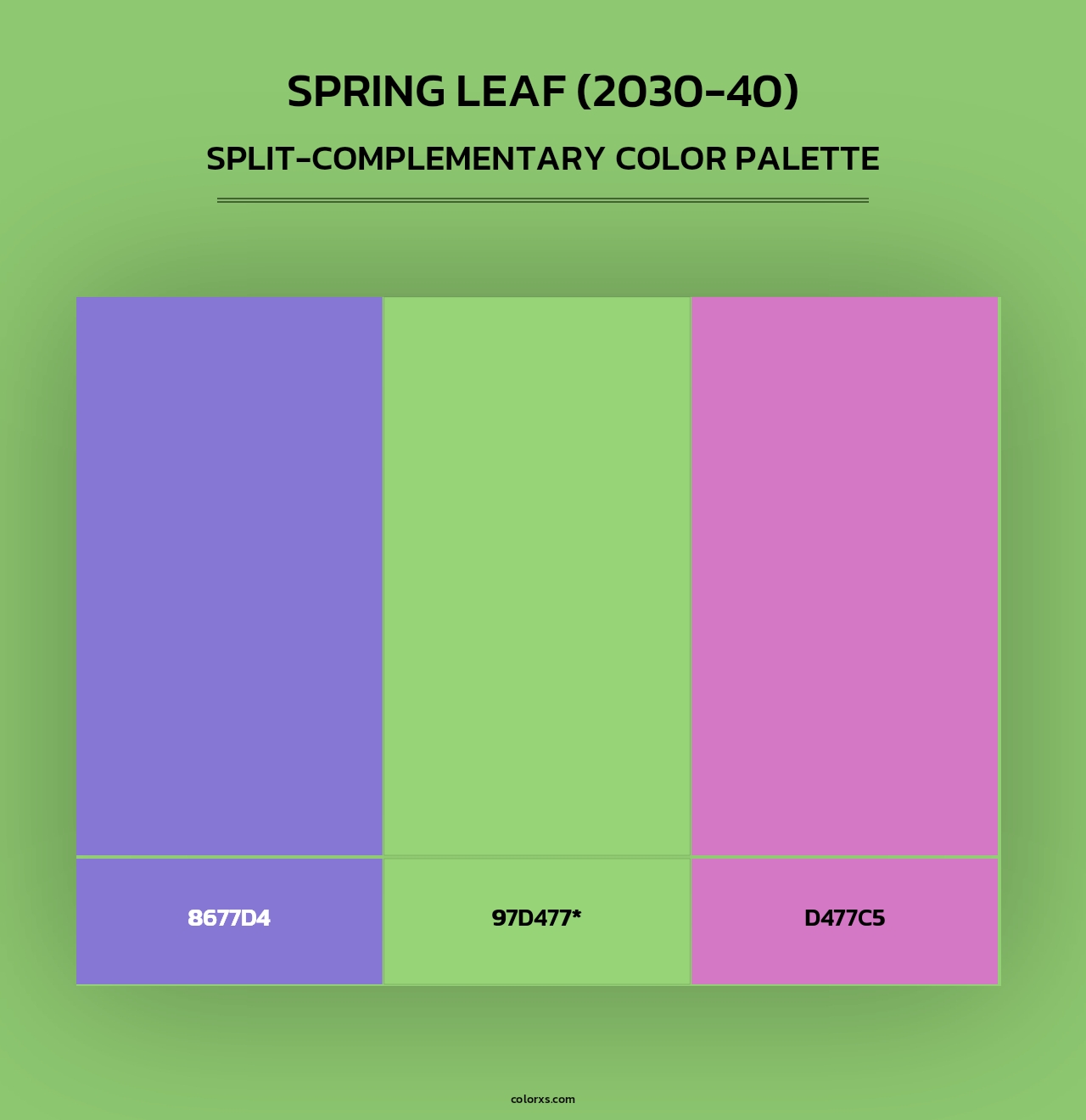 Spring Leaf (2030-40) - Split-Complementary Color Palette