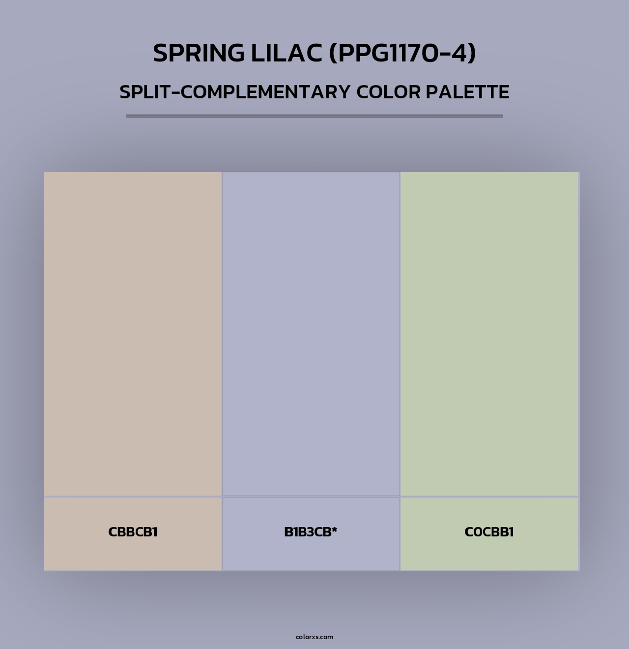 Spring Lilac (PPG1170-4) - Split-Complementary Color Palette
