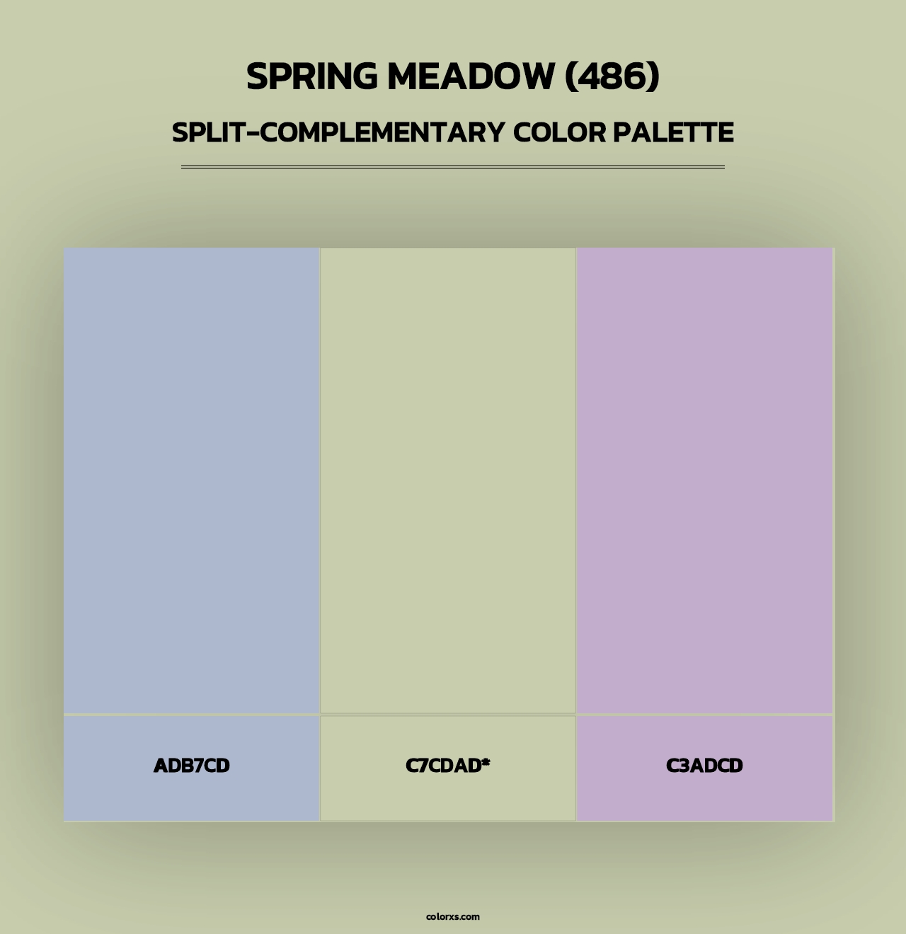 Spring Meadow (486) - Split-Complementary Color Palette