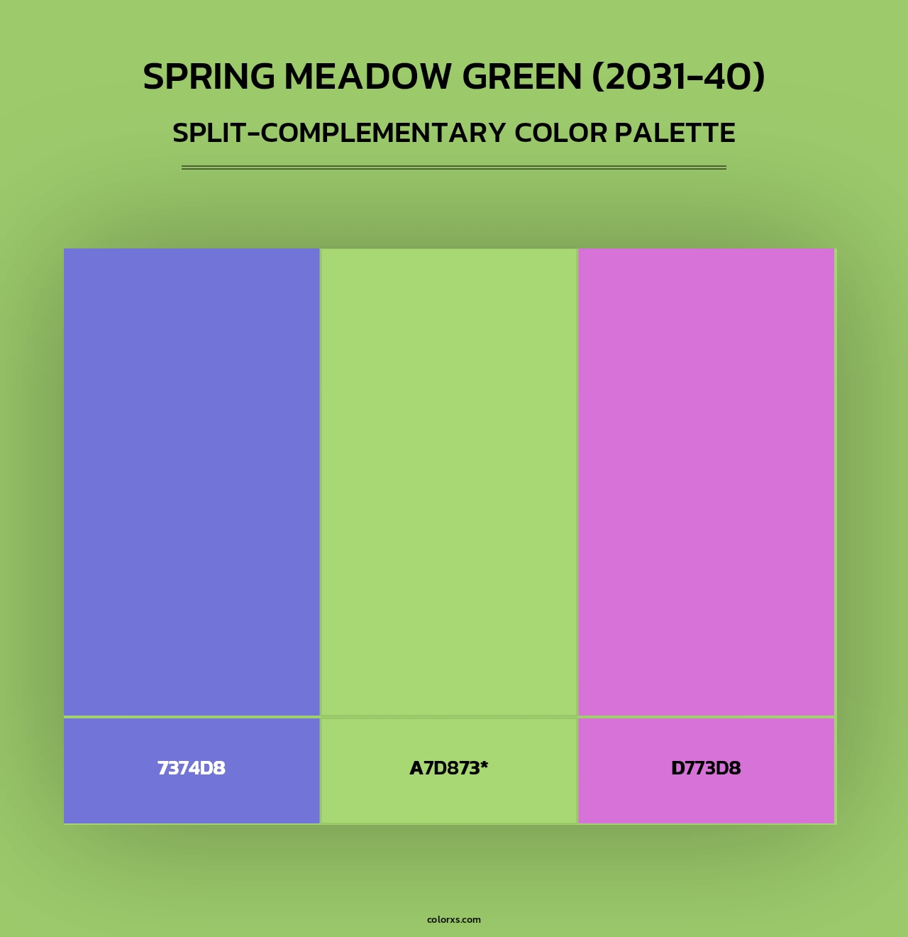 Spring Meadow Green (2031-40) - Split-Complementary Color Palette