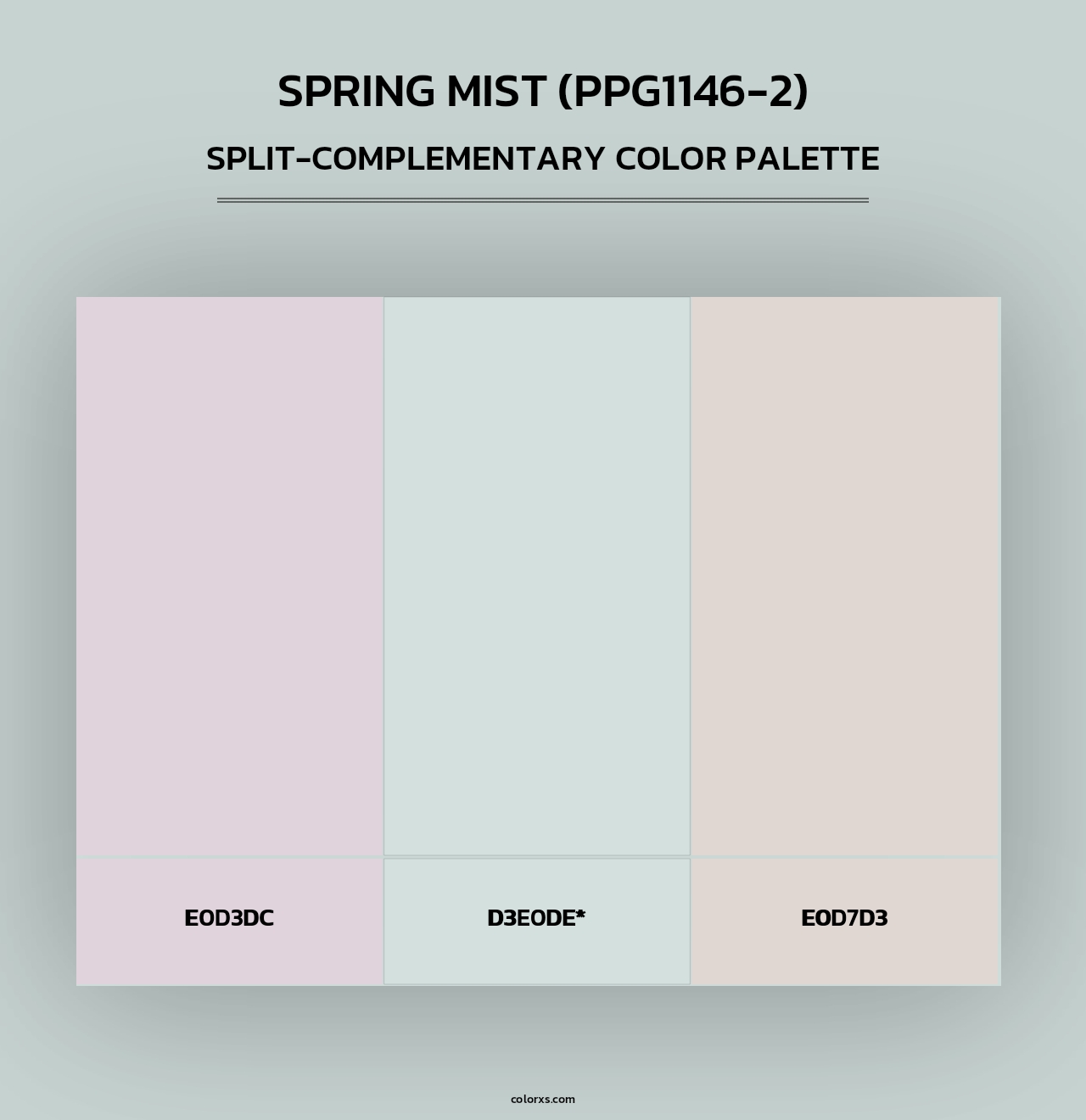 Spring Mist (PPG1146-2) - Split-Complementary Color Palette