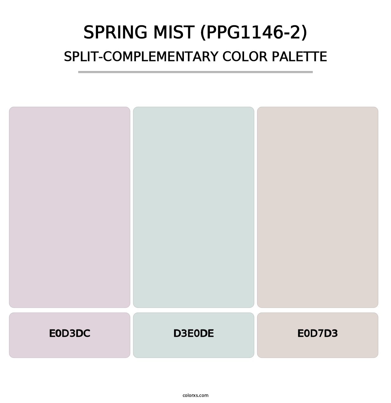 Spring Mist (PPG1146-2) - Split-Complementary Color Palette