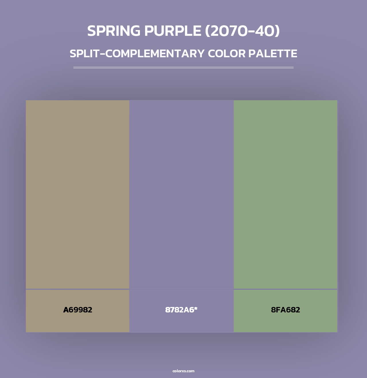 Spring Purple (2070-40) - Split-Complementary Color Palette