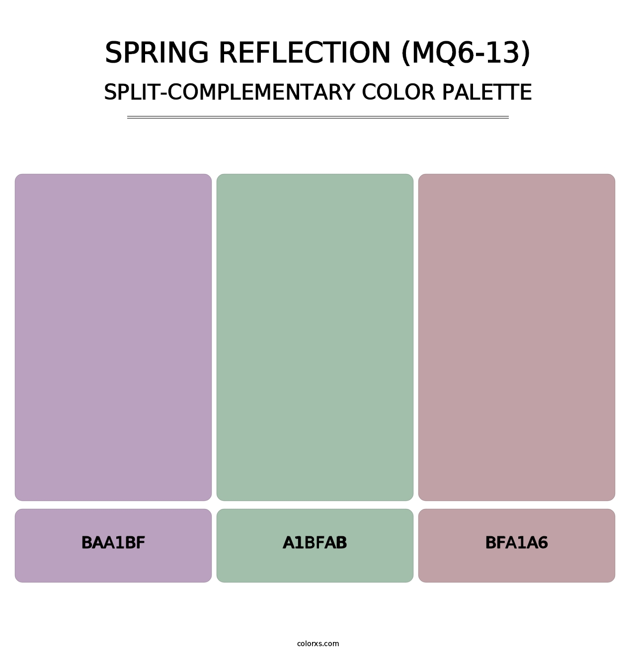 Spring Reflection (MQ6-13) - Split-Complementary Color Palette