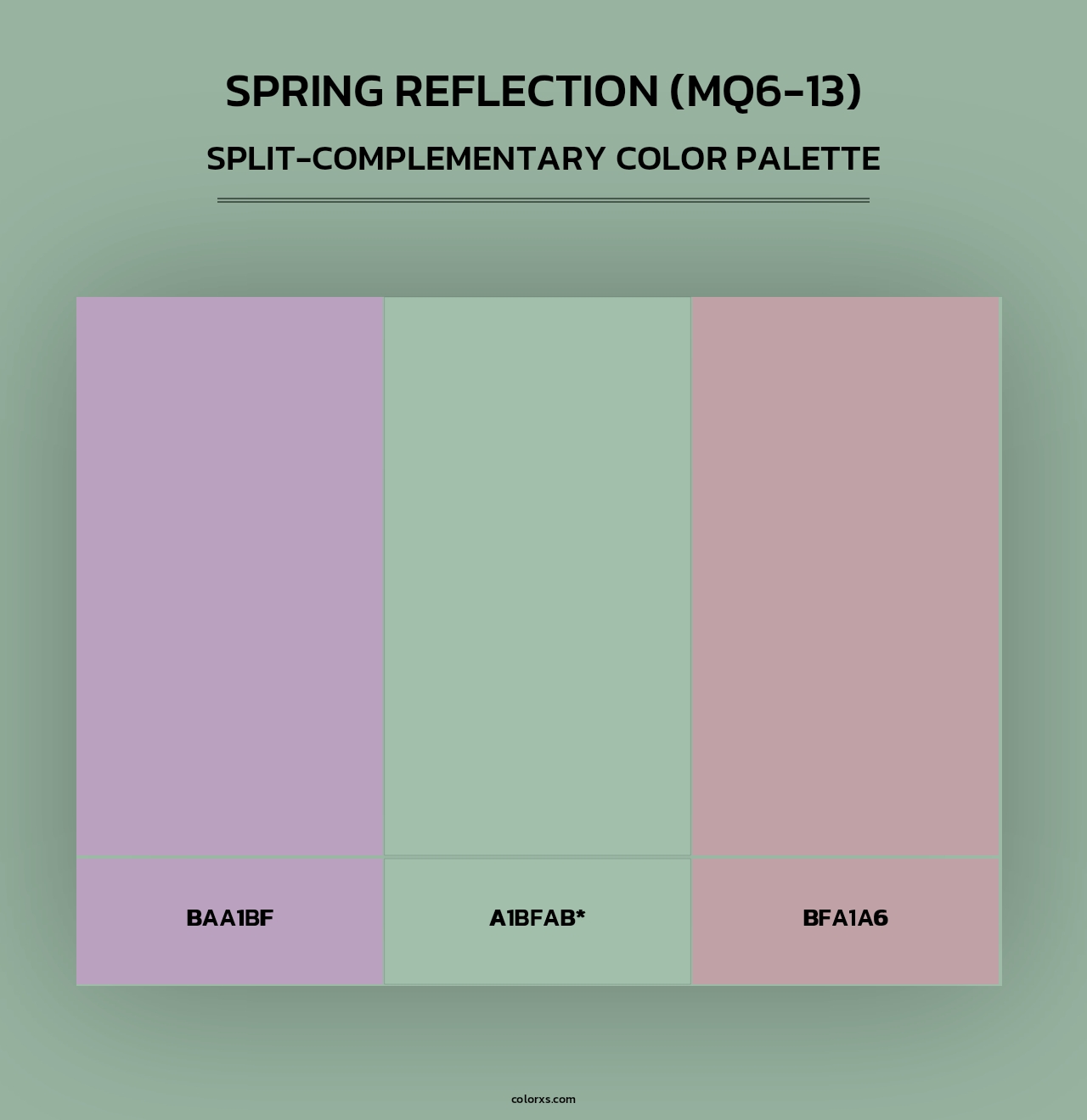 Spring Reflection (MQ6-13) - Split-Complementary Color Palette