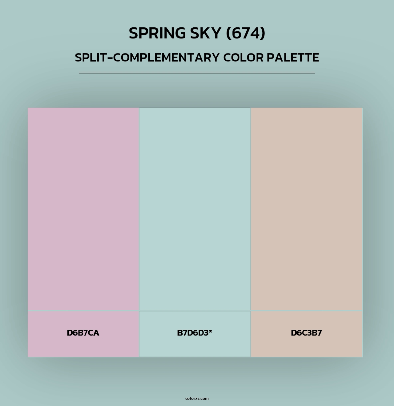Spring Sky (674) - Split-Complementary Color Palette