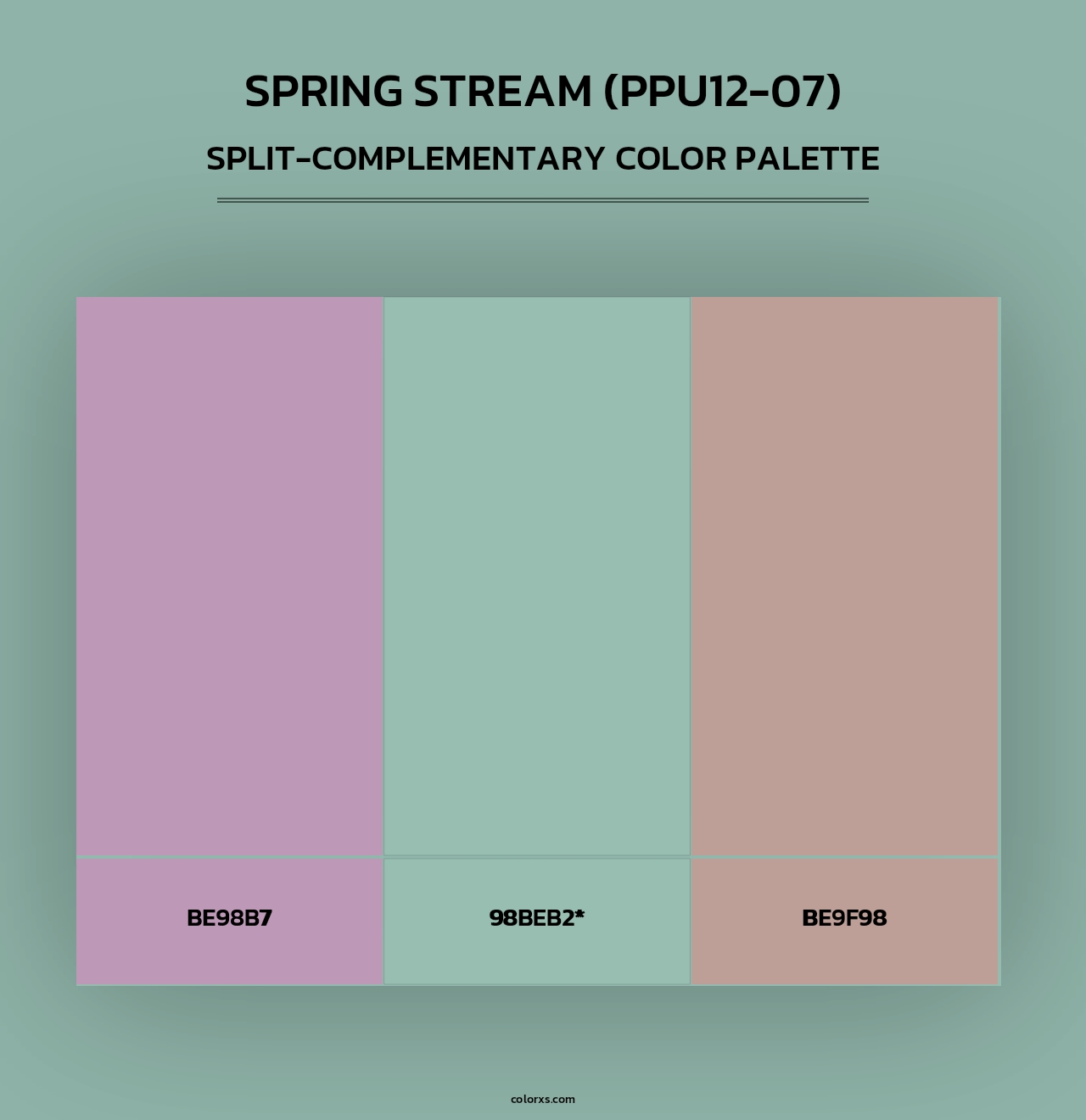 Spring Stream (PPU12-07) - Split-Complementary Color Palette