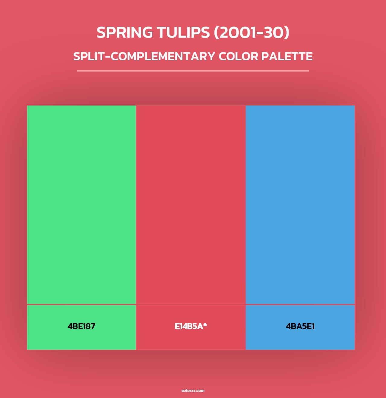 Spring Tulips (2001-30) - Split-Complementary Color Palette