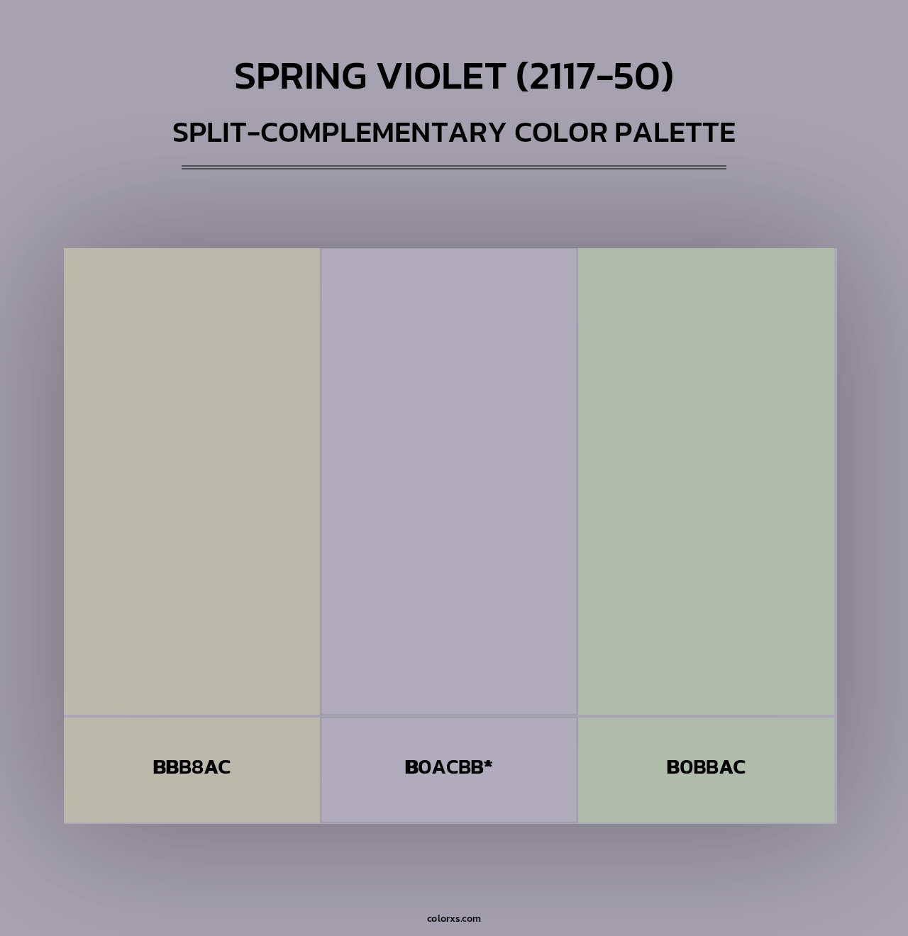 Spring Violet (2117-50) - Split-Complementary Color Palette