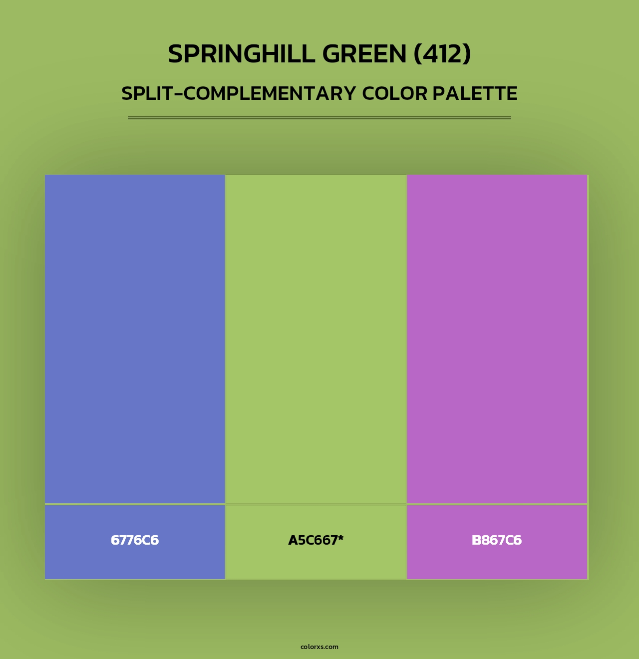 Springhill Green (412) - Split-Complementary Color Palette