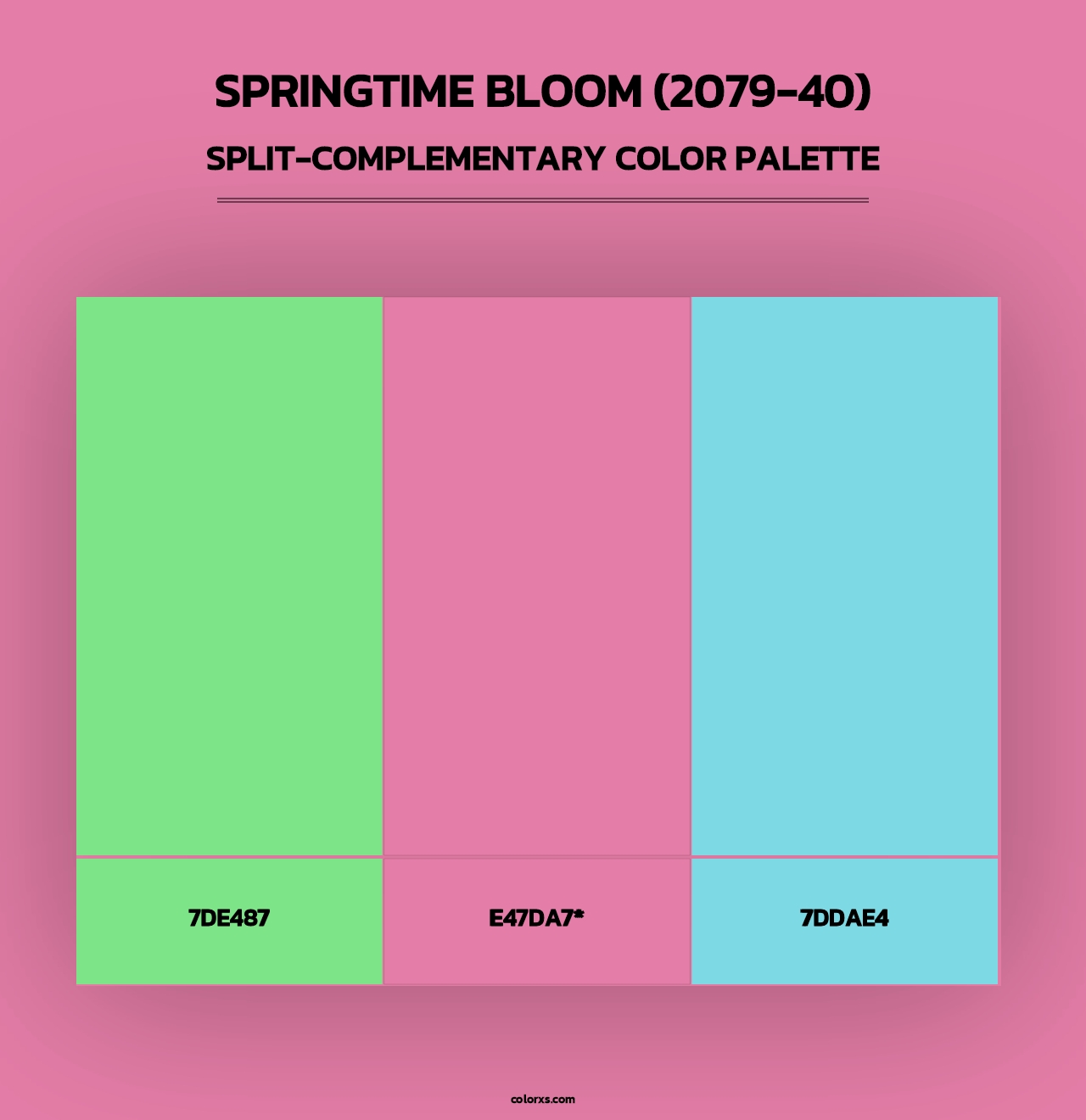 Springtime Bloom (2079-40) - Split-Complementary Color Palette