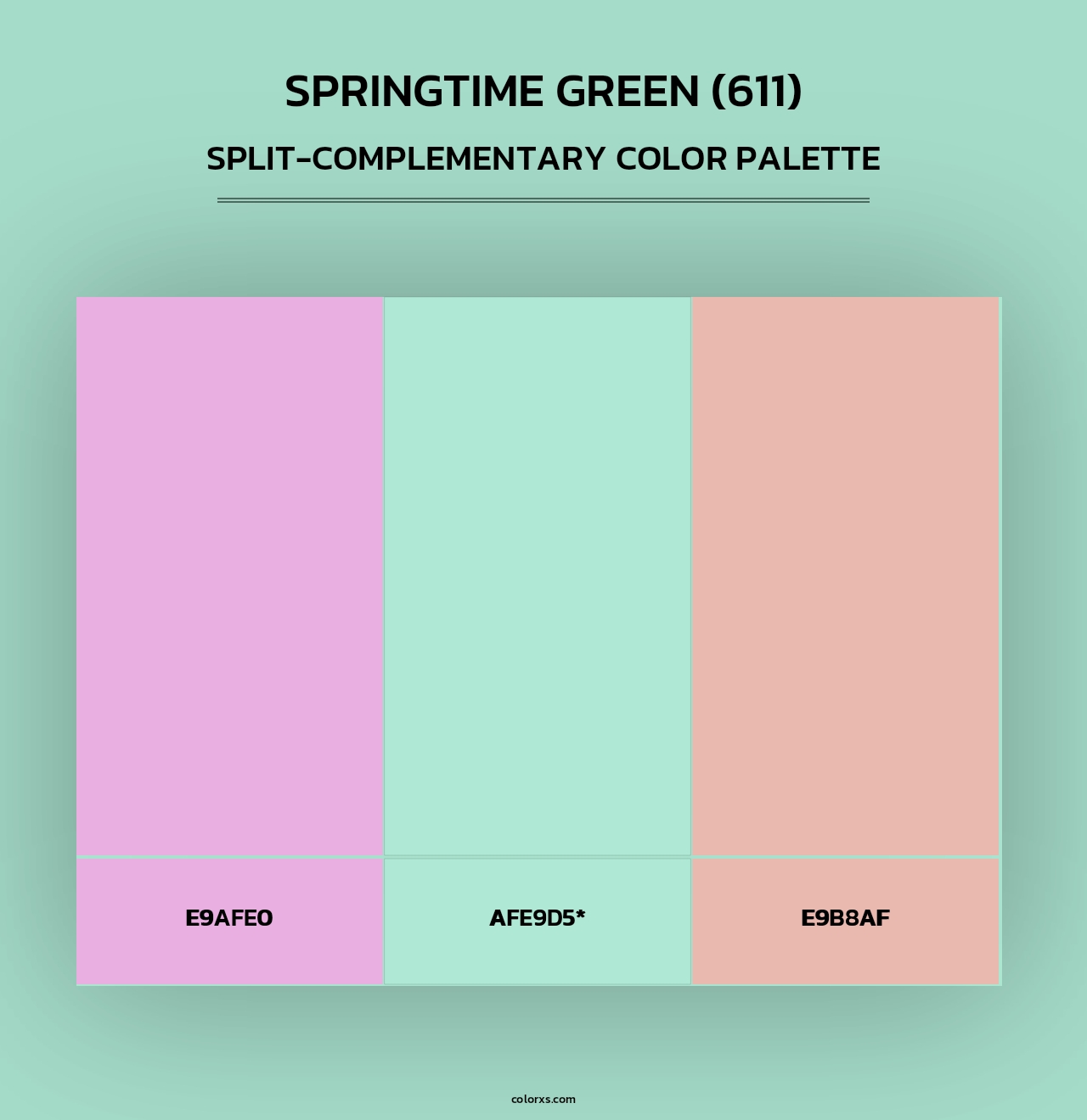 Springtime Green (611) - Split-Complementary Color Palette