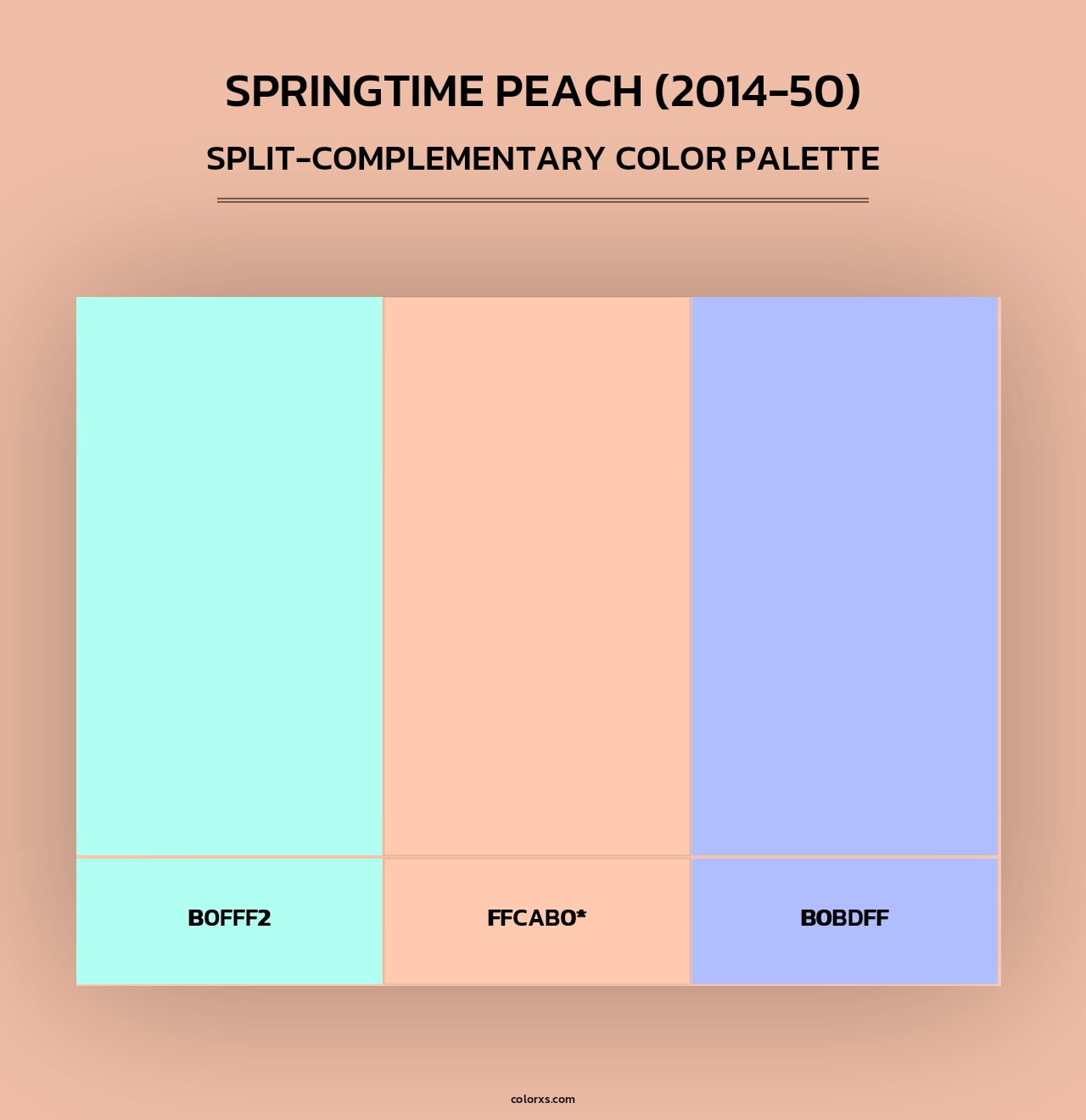 Springtime Peach (2014-50) - Split-Complementary Color Palette