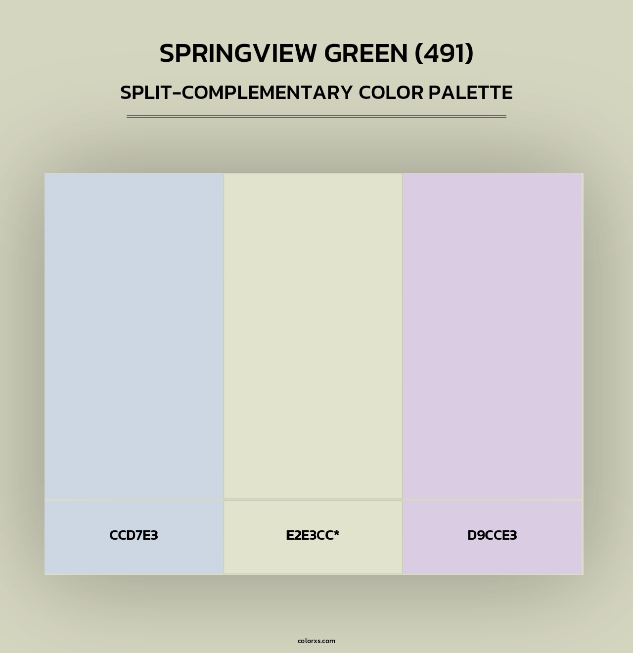 Springview Green (491) - Split-Complementary Color Palette